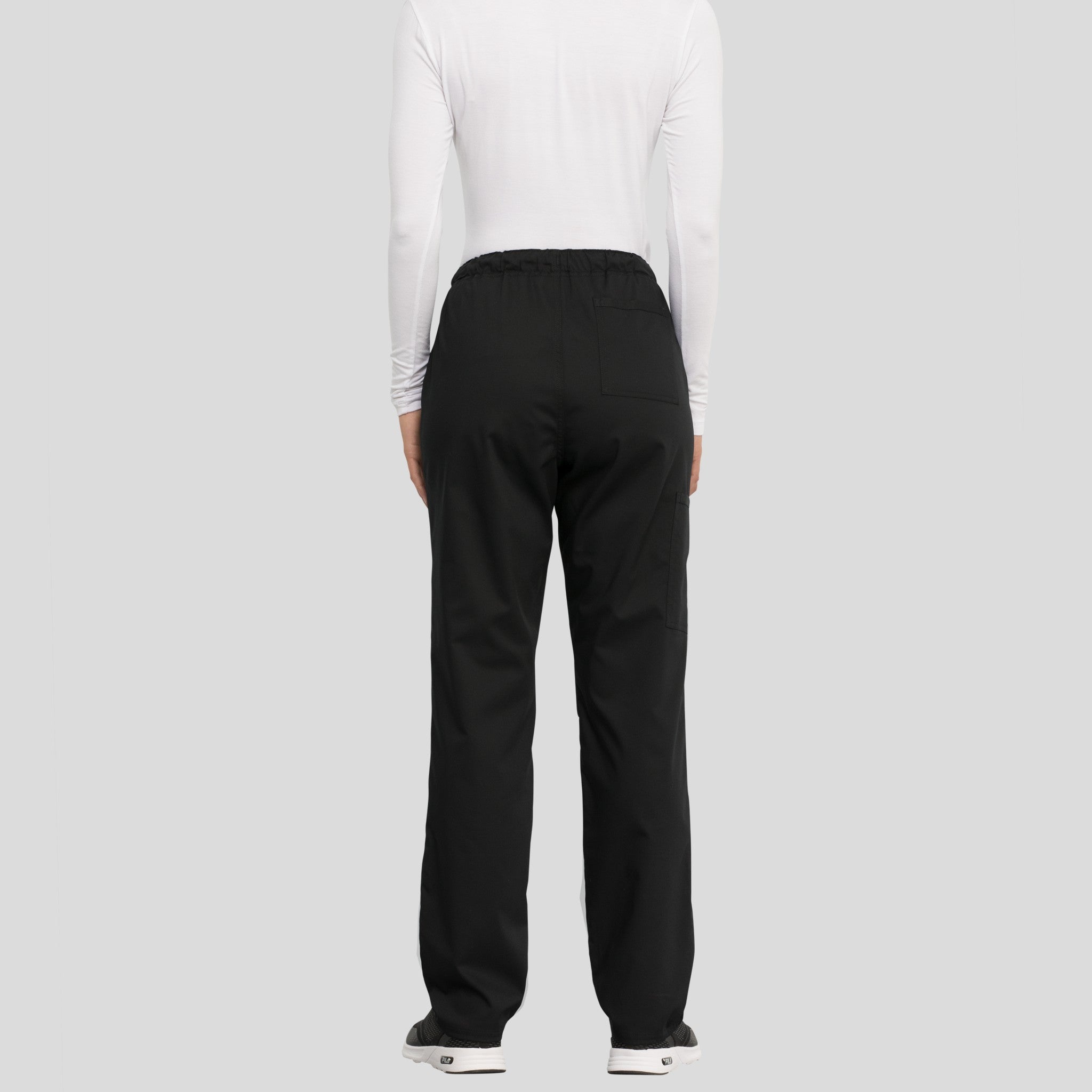 Unisex Drawstring Scrub Pant | Black