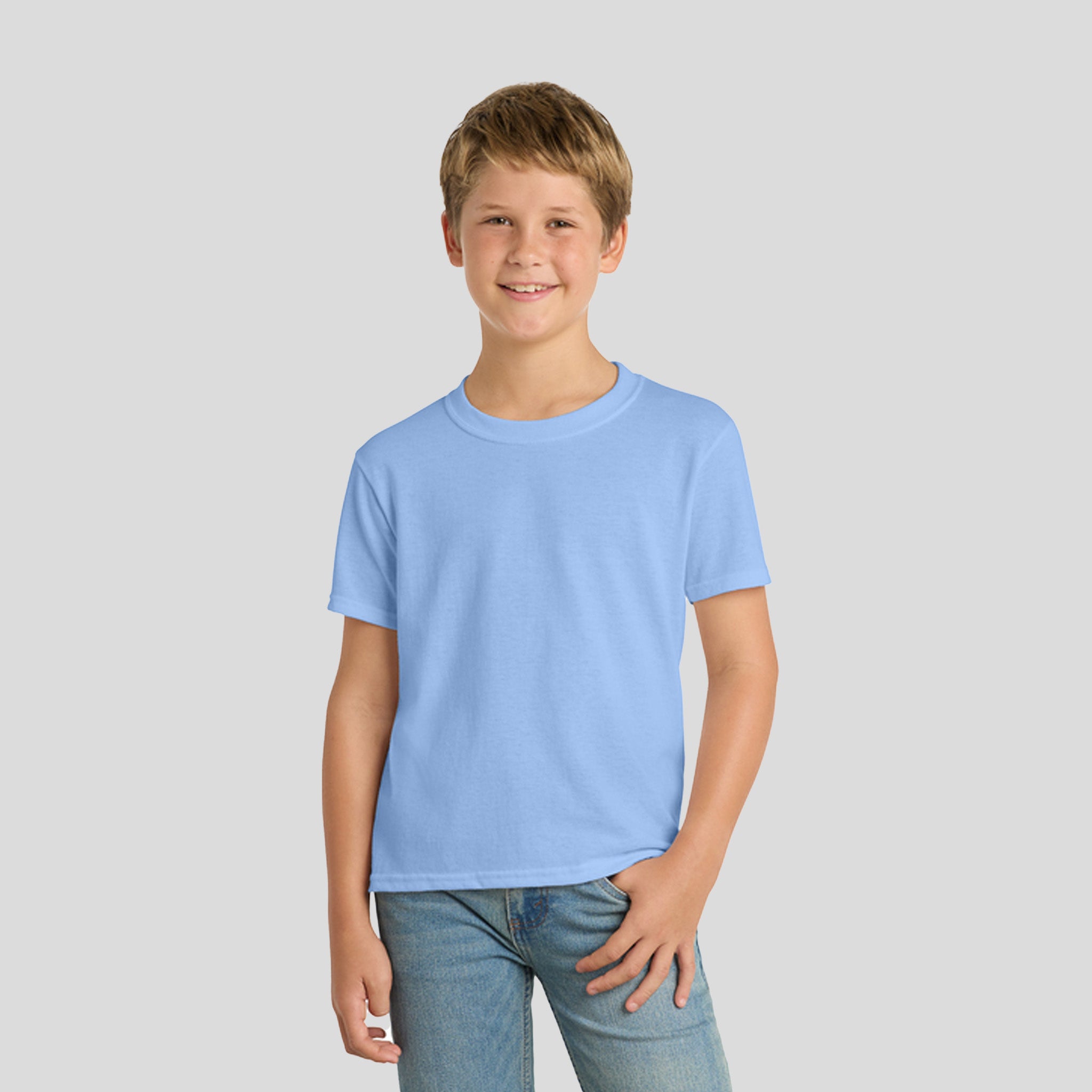 Youth Core Blend Tee | Light Blue