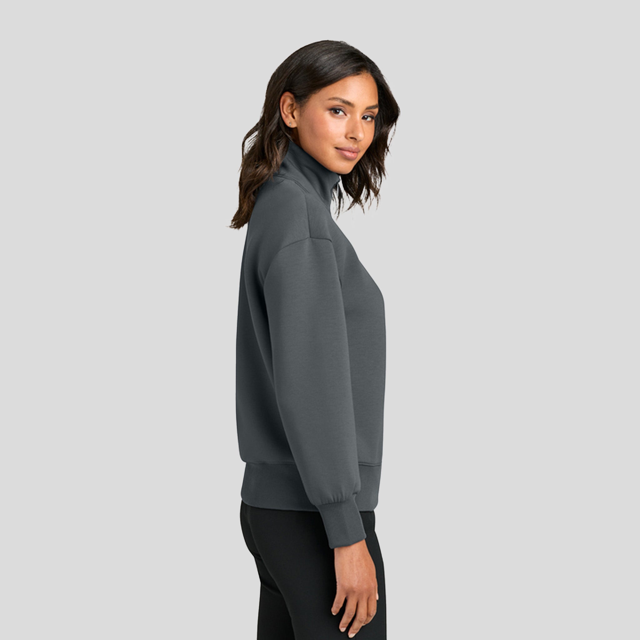 Womenβs Soft Spacer 1/4-Zip | Storm Grey